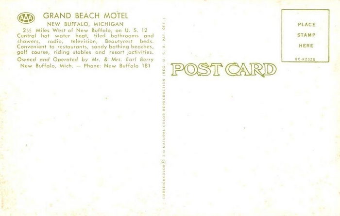 Grand Beach Motel - Vintage Postcard (newer photo)